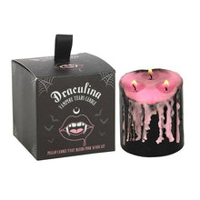 Load image into Gallery viewer, Small Pink Vampire Tears Gothic Bleeding Pillar Candle