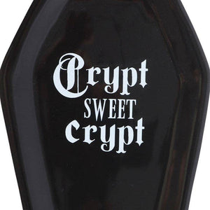 Crypt Sweet Crypt Gothic Halloween Coffin Shaped Trinket Tray