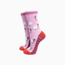 Load image into Gallery viewer, Party Sheep Women's Bamboo Socks in Pink: UK 3-7 | EU 36-40 | US 5-9