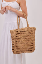 Load image into Gallery viewer, Woven Tote Bag in Natural: Natural