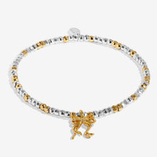 Load image into Gallery viewer, Christmas Little Stories 'Happy Friendsmas' Bracelet In Silver and Gold Plating