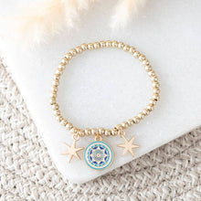 Load image into Gallery viewer, All Seeing Eye Beaded Charm Bracelet