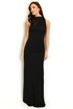 Load image into Gallery viewer, Black Ruched Detail Maxi Dress