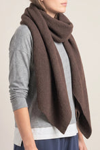 Load image into Gallery viewer, Asymmetric Heavyweight Scarf in Brown