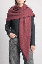 Load image into Gallery viewer, Asymmetric Heavyweight Scarf in Wine