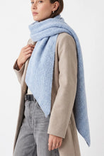 Load image into Gallery viewer, Asymmetric Heavyweight Scarf in Blue