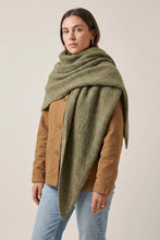 Load image into Gallery viewer, Asymmetric Heavyweight Scarf in Khaki
