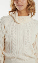 Load image into Gallery viewer, BEIGE  CABLE KNIT ROLL NECK JUMPER