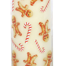 Load image into Gallery viewer, Candy Cane Warm Gingerbread Christmas Tube Candle