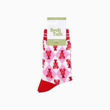 Load image into Gallery viewer, Lobster Checkerboard Bamboo Socks in Pink: UK 3-7 | EU 36-40 | US 5-9