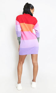 Rainbow Sequin Jumper Dress