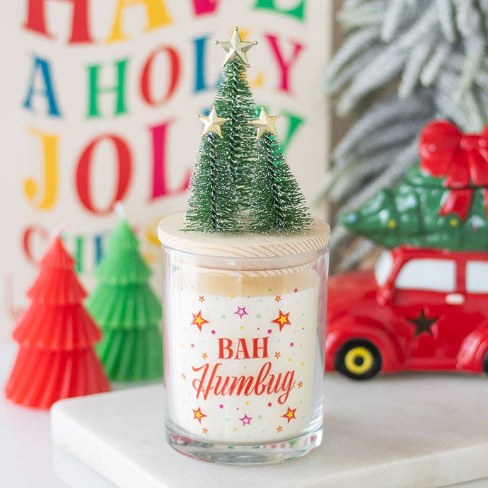 Bah Humbug Orange & Clove Christmas Candle with Tree