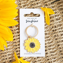 Load image into Gallery viewer, You Are My Sunshine Sunflower Keyring