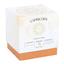 Load image into Gallery viewer, Capricorn Sandalwood &amp; Jasmine Zodiac Crystal Candle
