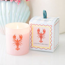 Load image into Gallery viewer, Pastel Lobster Coconut &amp; Sea Salt Coastal Candle