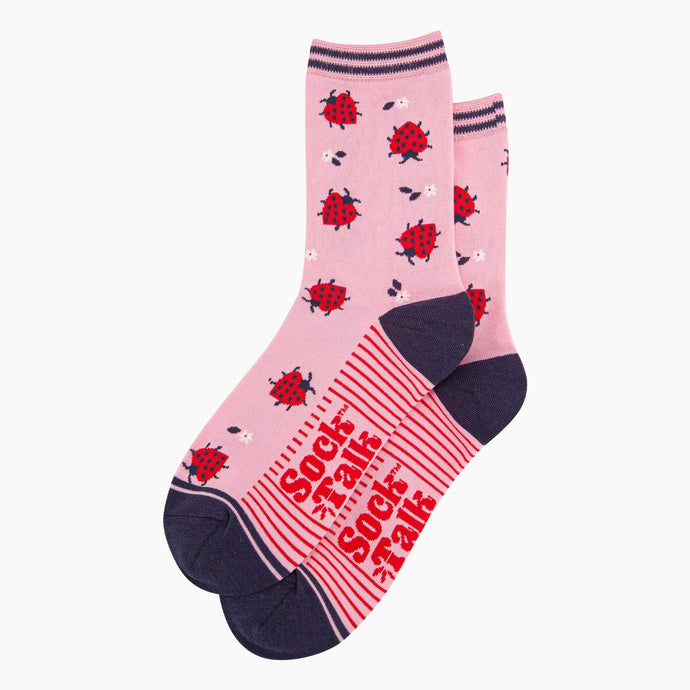 Women's Bamboo Socks - Pink, Ladybird: UK 3-7 | EU 36-40 | US 5-9