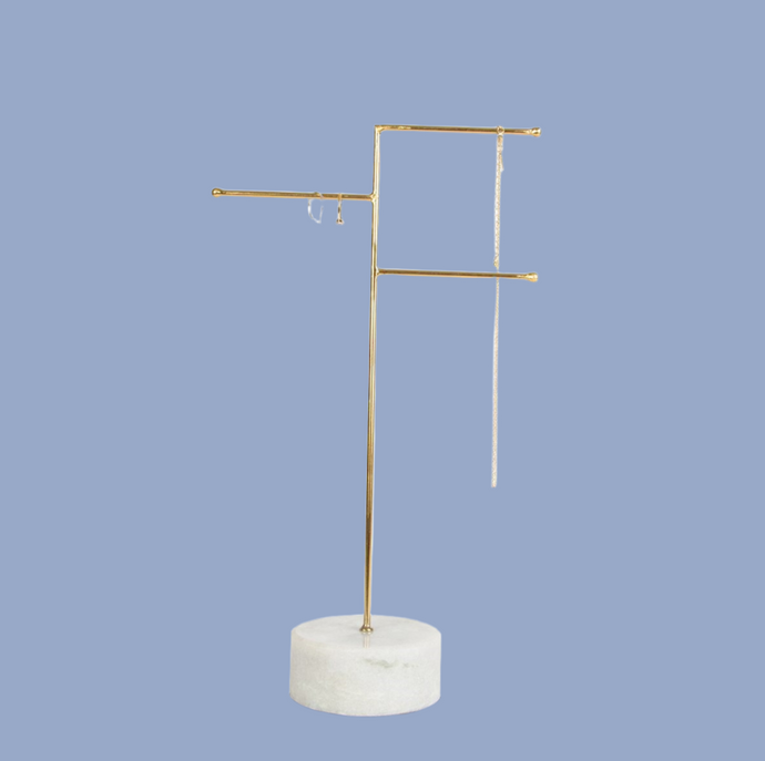 Marble and Brass Jewellery Stand