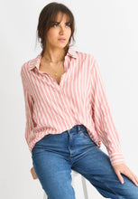 Load image into Gallery viewer, Blush Stripe Viscose Oversized Shirt