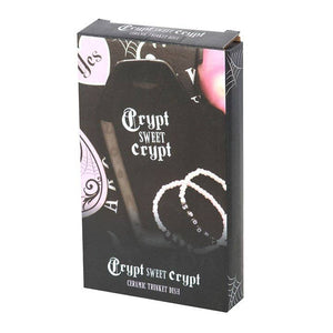 Crypt Sweet Crypt Gothic Halloween Coffin Shaped Trinket Tray