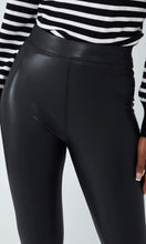 Load image into Gallery viewer, BLACK PU LEATHER LOOK LEGGINGS