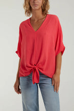 Load image into Gallery viewer, V-Neck Tie Hem Tops