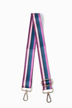 Load image into Gallery viewer, Green Pink Multi Stripe Bag Strap