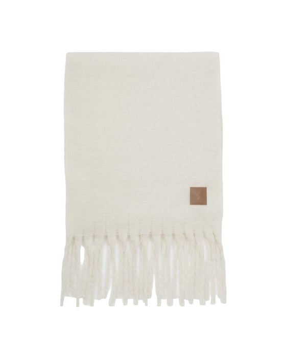 Oversized Recycled Tassel Scarf off white