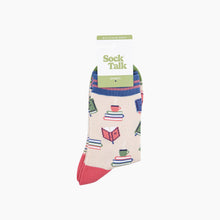 Load image into Gallery viewer, Book Lover Bamboo Socks in Cream: UK 3-7 | EU 36-40 | US 5-9