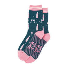 Load image into Gallery viewer, Women&#39;s Bamboo Socks - Forest Green/Light pink, Rose Wine: UK 3-7 | EU 36-40 | US 5-9