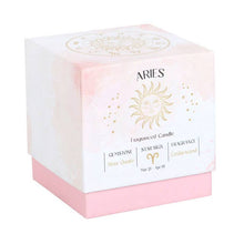 Load image into Gallery viewer, Aries Cedarwood Zodiac Crystal Candle