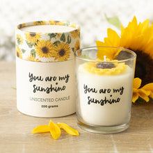 Load image into Gallery viewer, You Are My Sunshine Candle with 3D Sunflower