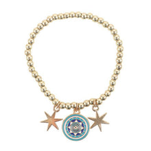 Load image into Gallery viewer, All Seeing Eye Beaded Charm Bracelet