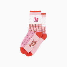 Load image into Gallery viewer, Embroidered Cowboy Boots Combed Cotton Socks in Pink: UK 3-7 | EU 36-40 | US 5-9