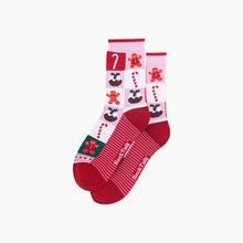 Load image into Gallery viewer, Christmas Sweets Squares Women's Bamboo Socks in Pink/Red: UK 3-7 | EU 36-40 | US 5-9