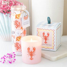 Load image into Gallery viewer, Pastel Lobster Coconut &amp; Sea Salt Coastal Candle