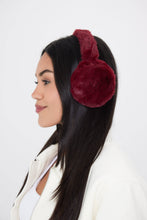 Load image into Gallery viewer, Fluffy Faux-Fur Earmuffs in  Cranberry Red