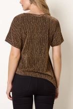Load image into Gallery viewer, Bronze Sparkly Tie Side Top