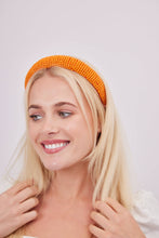 Load image into Gallery viewer, Solid Beaded Headband in Orange: Orange