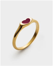 Load image into Gallery viewer, ROUGE WATERPROOF GOLD HEART RING
