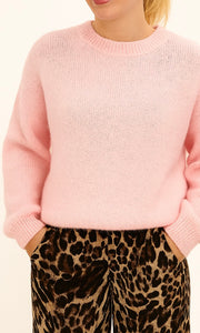 Round Neck Mohair Mix Jumper