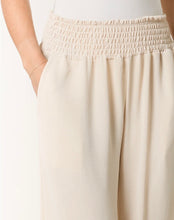 Load image into Gallery viewer, Cream Elasticated Waist Wide Leg Trouser