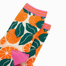 Load image into Gallery viewer, Women&#39;s Bamboo Socks - Cream, Orange Tree: UK 3-7 | EU 36-40 | US 5-9