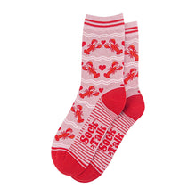 Load image into Gallery viewer, Women&#39;s Bamboo Socks - Light Pink/Red, Lobsters: UK 3-7 | EU 36-40 | US 5-9