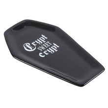 Load image into Gallery viewer, Crypt Sweet Crypt Gothic Halloween Coffin Shaped Trinket Tray
