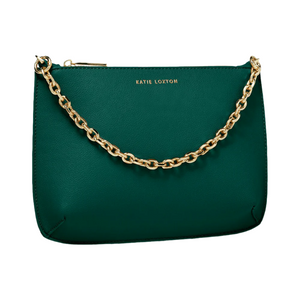 Katie loxton emerald Astrid chain clutch