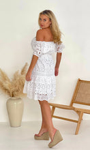 Load image into Gallery viewer, Camden Broidery Off Shoulder Dress White