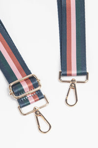 Green Neutral Multi Stripe Bag Strap