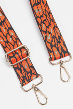 Load image into Gallery viewer, Orange Leopard Print Bag Strap