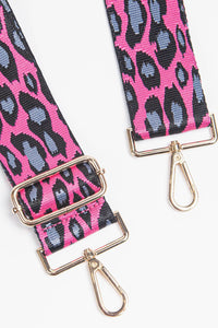 Fuchsia Leopard Print Bag Strap