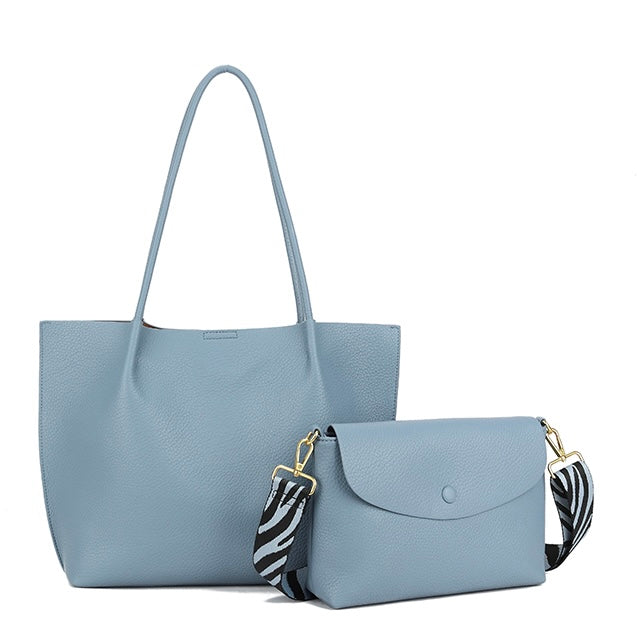 Denim Blue Tote Bag (3 in 1)